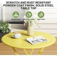 thumbnail image 6 of Twister.CK Bistro Table and Chairs Set of 2, 3 Piece Outdoor/Indoor Folding Patio Bistro Sets, 2 Chair Patio Furniture Set with Table, Foldable Coffee Tables for Balcony, Yard, Garden,Yellow, 6 of 8
