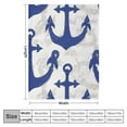 thumbnail image 4 of ARISTURING Anchor Pattern Nautical Flannel Throw Blanket for All Seasons Soft Plush Blankets 60x80in, 4 of 6