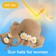 thumbnail image 4 of Sombrero de 52-54cm de circunferencia, sombrilla para niños, sombrero de paja, sombrero para el sol, sombrero de playa de verano, sombrero protector solar de flores y conjunto de bolsa de paja, 4 of 6