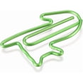 thumbnail image 2 of 50 clips de papel de hierro genéricos con forma de gato verde, 22,5 x 32,5 x 1 mm, divertidos clips para marcar libros, pequeñas abrazaderas metálicas para papel., 2 of 2