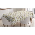thumbnail image 1 of Dragonfly Tablecloth, Lotus Flower with Symbolic Yoga Themed Nature Theme Print, Rectangle Satin Table Cover Accent for Dining Room and Kitchen, 52" X 70", Apple Green and Cream, by Ambesonne, 1 of 2