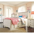 thumbnail image 3 of Signature Design by Ashley Willowton Full Panel Headboard, Whitewash, Coastal Wood-Look Headboard, 3 of 4