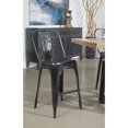 thumbnail image 6 of Coast to Coast Industrial Style Black Counter Height Dining Chair - Set of 2, 6 of 6