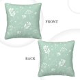 thumbnail image 3 of ZNDUO Square Home Decorative Throw Pillows, Corduroy Branch Floral Texture pattern Couch Pillows, Throw Pillows for Bed, 16"x16", 3 of 8