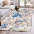 thumbnail image 2 of Sea Turtle Area Rug 3x5 FT, Non Slip Entryway Bedside Carpet, Summer Coastal Nautical Coral Seahorse Washable Soft Floor Carpet Indoor Mat Non-Shedding Throw Rug for Dorm Kitchen Home Office, 2 of 9