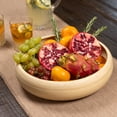 thumbnail image 2 of LEXA 12" Handmade Natural Bamboo Wooden Fruit Bowl for Kitchen Counter - 130 oz Lightweight Large Bamboo Wood Salad Bowl, 2 of 10