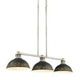 thumbnail image 5 of Golden Lighting Kinsley 3-light Island Light in Antique Black Iron shade, 5 of 11