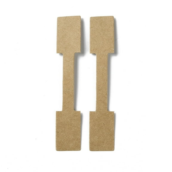 1000 pc Folding Blank Kraft Paper Jewelry Price Tags Writable Adhesive Jewelry Label Tag for Rings Necklace Bracelet Rectangle Tan 68x12x0.30mm