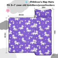 thumbnail image 5 of Unicorn and Rainbow Purple Pattern Teens Toddler Nap Mat with Pillow, Sleeping Mat Bag for Preschool Daycare 50"x20", 5 of 6