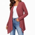 thumbnail image 5 of Liuinsasek Women's Cardigan Fashion Casual Comfortable Solid Long Sleeve Clothing Top with Asymmetrical Hem Lightweight and Flowing Spring/Fall Clothing, 5 of 7
