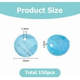 thumbnail image 2 of 150PCS Flat Round Shell Beads 15mm Disc Coin Seashells Charms Dodger Blue Natural Akoya Shell Dyed Disc Charms for DIY DIY Craft Earring Bracelet Necklace Jewelry Making, 2 of 9