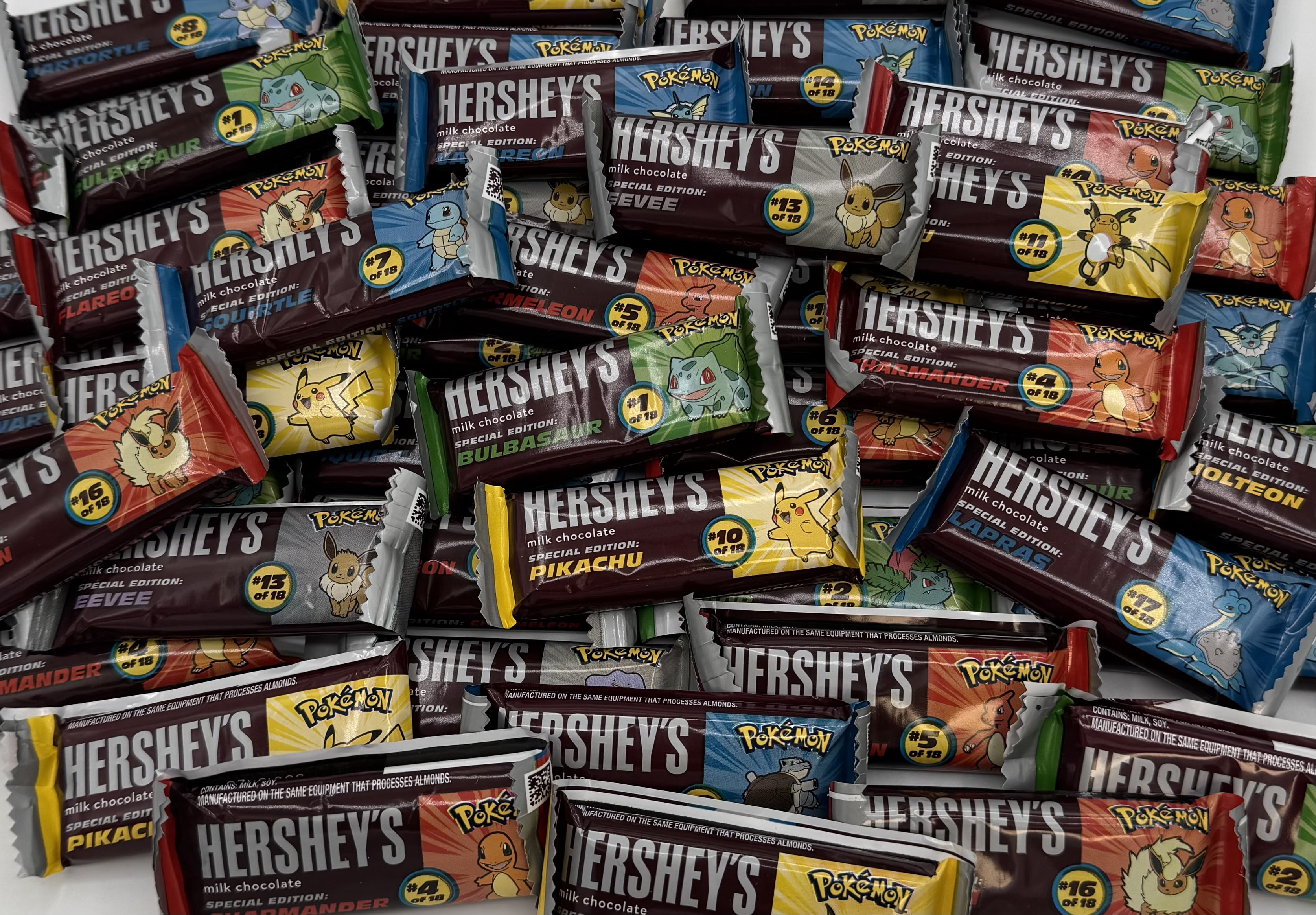 Hershey’s Milk Chocolate, Pokémoon Special Edition, Individually Wrapped, Snack Size Candy Bars (4 Pounds)
