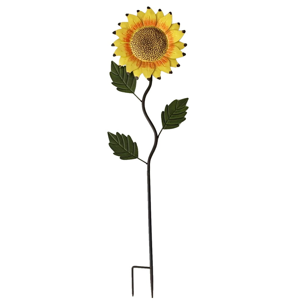 Metal Sunflower Garden Stake Large Sunflower Garden Patio Lawn Yard