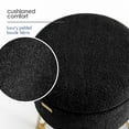 thumbnail image 4 of LammaLoe Small Round Ottoman with Storage, Boucle Ottoman Foot Stool with Lid, Upholstered Vanity Stool for Living Room & Bedroom, Black, 4 of 8