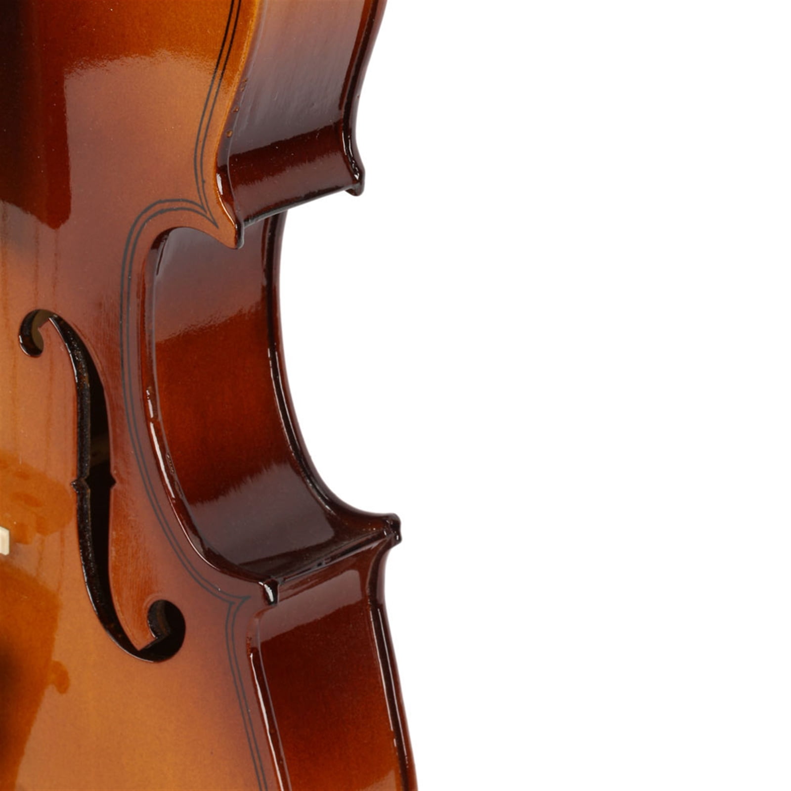 3/4 Acoustic Violin Case Bow Rosin, Natural