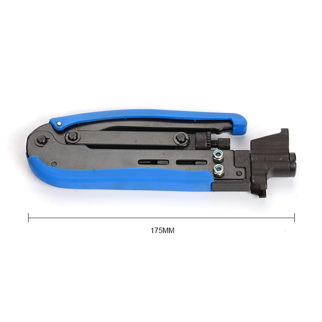 Dualoai Compression Tool Wire Crimping Cable Stripper Tool Wire Stripper Cutter Blue
