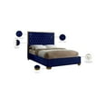 thumbnail image 2 of Lana Navy Velvet Queen Bed-Color:Navy Velvet,Finish:Gold,Style:Contemporary, 2 of 3