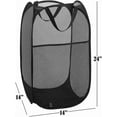 thumbnail image 4 of 1/2/3 Pack Deluxe Strong Mesh Pop up Laundry Hamper Basket with Side Pocket for Laundry Room, Bathroom, Kids Room, College Dorm or Travel, 4 of 7