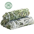 thumbnail image 2 of AncientVeda White Sage & Rosemary Sage Smudge Sticks Pack of 3 Bundles & Smudge Guide for Smudging, Cleansing, Meditation, Purification (Mixes, White Sage & Rosemary), 2 of 3