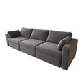 thumbnail image 6 of Miekor Furniture Modern Cotton Linen L-Shape Sectional Sofa, Oversized Upholstery Sectional Sofa, Chaise Couch Ottomans for Living Room/Loft/Apartment/Office - Dark Gray 3 seats B5A3911, 6 of 7