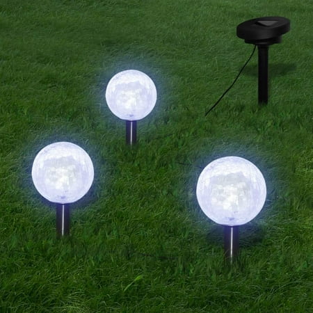 

Henmomu Solar Bowl 3 LED Garden Lights with Spike Anchors & Solar Panel Lamps & Shades
