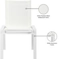 thumbnail image 2 of Meridian Furniture Nizuc Off White Outdoor Patio Dining Chair (Set of 2), 2 of 7