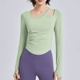 thumbnail image 2 of Ruimatai Women's Long Sleeve Workout Shirt Athletic Yoga Top with Comfort Stretch Fabric for Gym Fitness, 2 of 9