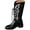 Black, variant on Vintage Westward Women's Boots - Embroidered Ankle-Lace Mid Calf Boot with Chunky Block Heel