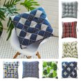 thumbnail image 4 of PHIGZNT 1 Pack Chair Cushions for Dining Chairs Chair Pads Cushion for Kitchen Office Tufted Square Seat Cushion with Ties (16" Navy Velvet), 4 of 4