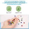 thumbnail image 2 of Uxcell Rhinestone Beads, Clay Rhinestone Beads Disco Ball Beads Diamond Spacer Beads Crystal Sparkle Shiny Round 150Pcs Green 8mm, 2 of 7