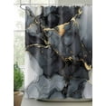 thumbnail image 2 of Abstract Art Shower Curtain, Gold Grey Gradient Marble Texture Waterproof Shower Curtain Set with 12 Hooks Lightweight Washable Fabric Shower Curtains for Bathroom 36x72 Inches, 2 of 6