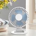 thumbnail image 4 of Ventilador portátil,Ventilador de escritorio portátil alimentado por USB,bajo nivel de ruido,Ventilador de mesa de escritorio personal ajustable para colgar,Enfriador de aire silencioso, 4 of 8
