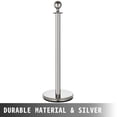 thumbnail image 3 of VEVOR  Stainless Steel Stanchion Post Queue 6pcs, Crowd Control Red Velvet Rope 38inch, Silver Crowd Control Barriers Queue Line, 3 of 9
