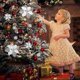 thumbnail image 2 of 12 pieces glitter Christmas tree decoration, Christmas tree decoration ornament made of plastic, Christmas flower decoration, Christmas tree pendant (, 2 of 3