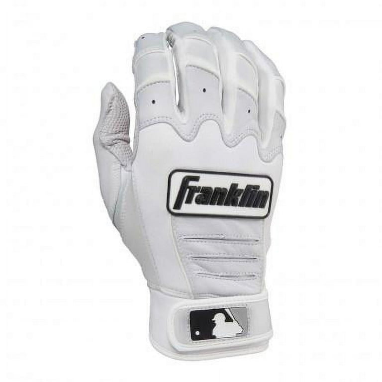 Franklin Sports CFX Pro Series Batting Gloves, Pearl/White, Adult