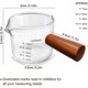 thumbnail image 2 of 2 Pack Double Spouts Measuring Cup with Wooden Handle, Milk Cup 75ML, Espresso Shot Glasses, 2 of 5