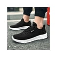 thumbnail image 4 of Oucaili Men Walking Shoes Mesh Breathable Casual Running Lace Up Sneakers Black White 7.5, 4 of 7