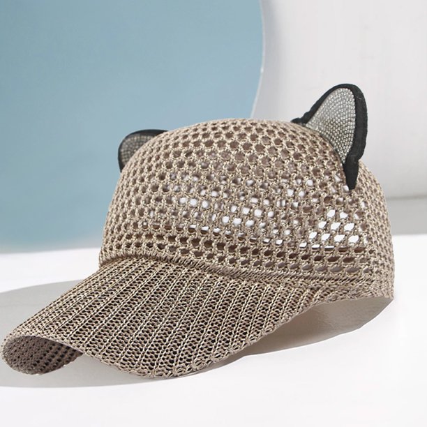 Gorra de Béisbol de Poliéster de Malla Transpirable, Ajustable, Ligera, Ventilada, para Deportes Al Aire Libre, Viajes, Senderismo, con Ala Estable | Uso Diario Informal
