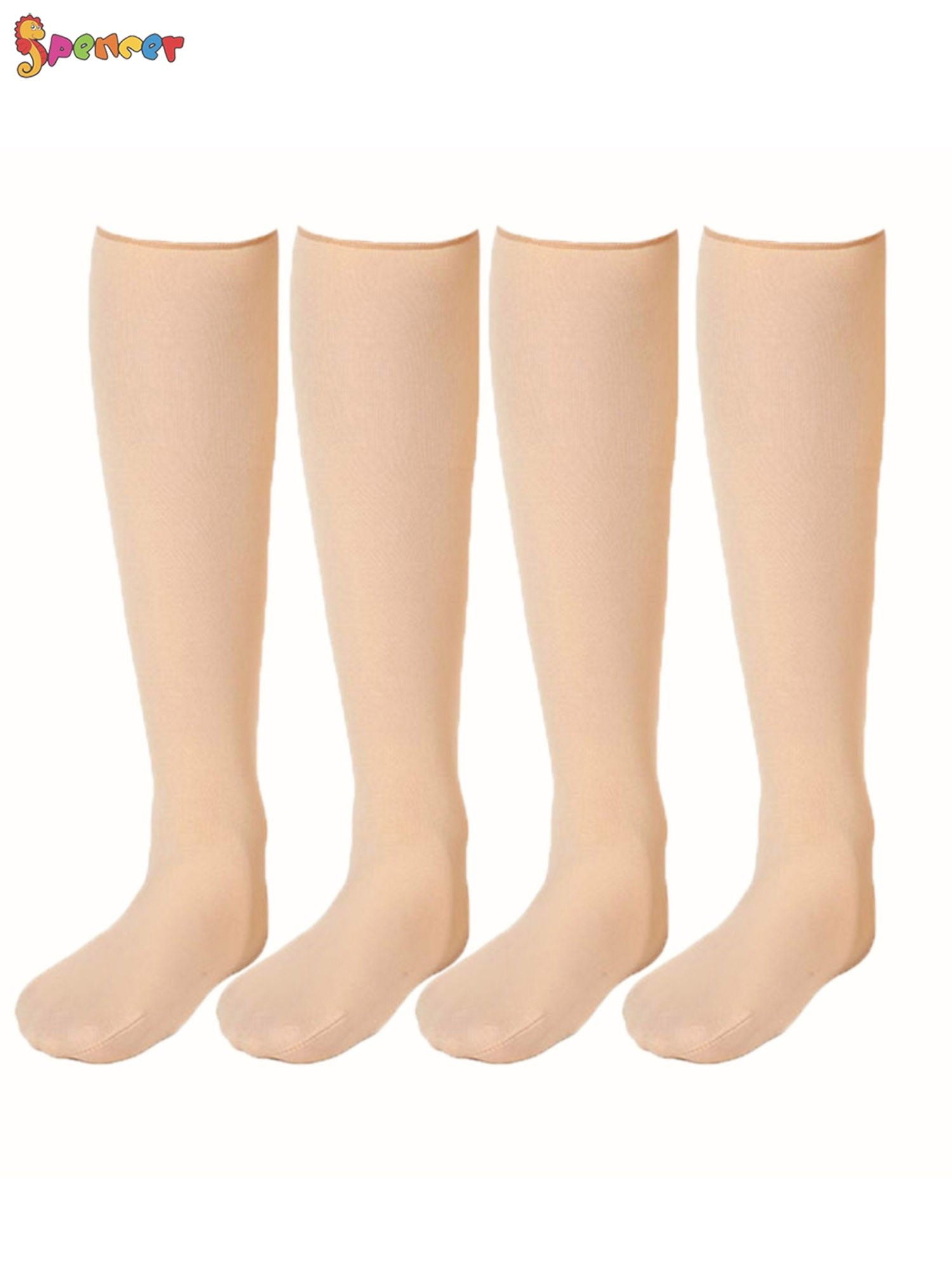 Spencer 4 Pairs Women's Opaque Plush Fleece Lined Knee High Socks