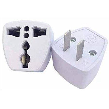 2 Pack Universal Power Travel Plug Adapter Converting from EU/UK/CN/AU to USA FR DE BE CZ SE NZ DK NL to US CA CN Wall Outlet Power Charger Converter 2 PIN 10A European to American Europe Asia