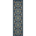 thumbnail image 3 of Nourison Caribbean Indoor/Outdoor Retro Floral Navy 2'3" x 7'6" Area Rug, (8' Runner), 3 of 9