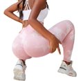 thumbnail image 1 of MBETA-pantalones ajustados de realce de cadera color melocotón con lazo lejía cintura alta pantalones ajustados para Yoga y Fitness mallas deportivas sin costuras Tie Dye, 1 of 4