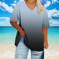 thumbnail image 5 of Plus Size Tops for Women Dressy Casual Short Sleeve Summer Shirts Oversized V Neck T Shirt Loose Fit Tunic Blouses Fashion Printed Graphic Tees Ropa Mujer Flash Clearance of The Week, 5 of 5