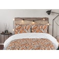 thumbnail image 5 of Ambesonne Leaves Down Alternative Quilt Comforter, Botanical Pattern Fall Leaf, Full, Apricot Burnt Orange, 5 of 5