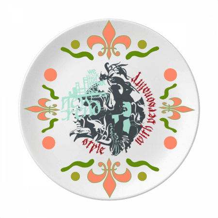 

Graffiti Street New Trend Design Pattern Flower Ceramics Plate Tableware Dinner Dish