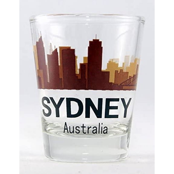 Sydney Australia Sunset Skyline shot glass
