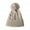 Beige, variant on vnanda Winter Beanie Women Fall Winter Hat Thickened Knitted Soft Elastic Warm Anti-slip Ear Protection Plush Ball Decor Twisted Pattern Outdoor Beanie