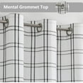 thumbnail image 2 of Black White Buffalo Plaid Check Curtain Panels Gingham Checkered Striped Farmhouse Rustic Grommet Window Treatment, for Bedroom & Living Room 53"W x 96"L (Pack of 2), 2 of 6