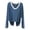 Navy, variant on Ltctricy Long Sleeve Pajama Tops for Women Casual V Neck Sleepwear Summer Fall Loose Fit Comfy Lounge Shirts
