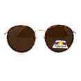 thumbnail image 1 of Polarized Round Womens Mod Elegant Double Rim Retro Sunglasses Tortoise Brown, 1 of 4